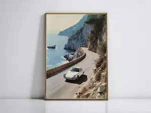 Old Money Aesthetic Luxury Car Wall Art Vogue Poster Coastal Drive Poster Retro Car Printable Wall Art Luxury Prints