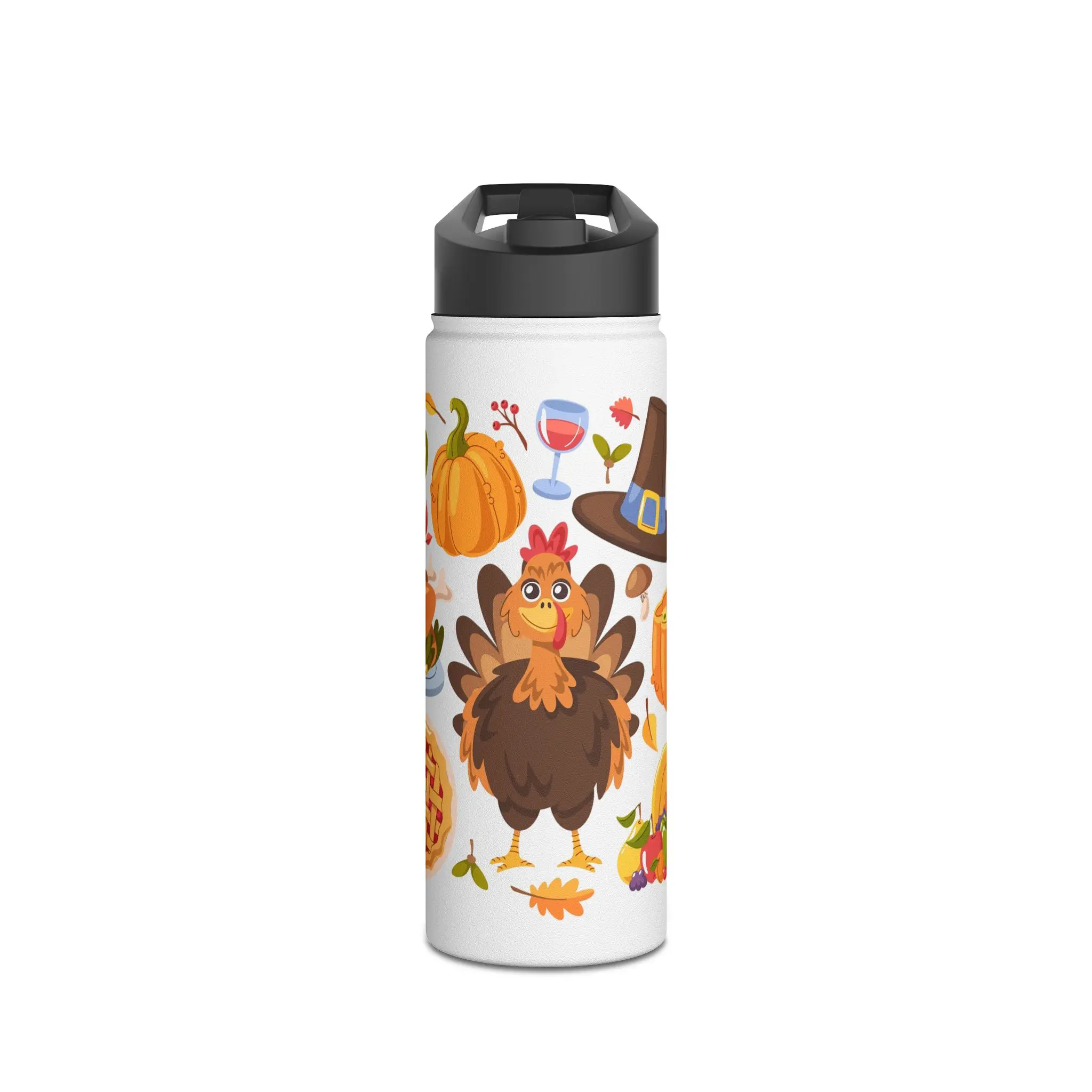 Copy of Thanksgiving-Themed Stainless Steel Water Bottle | Holidays, Gift, Eco-Friendly, Fall Decor, Reusable