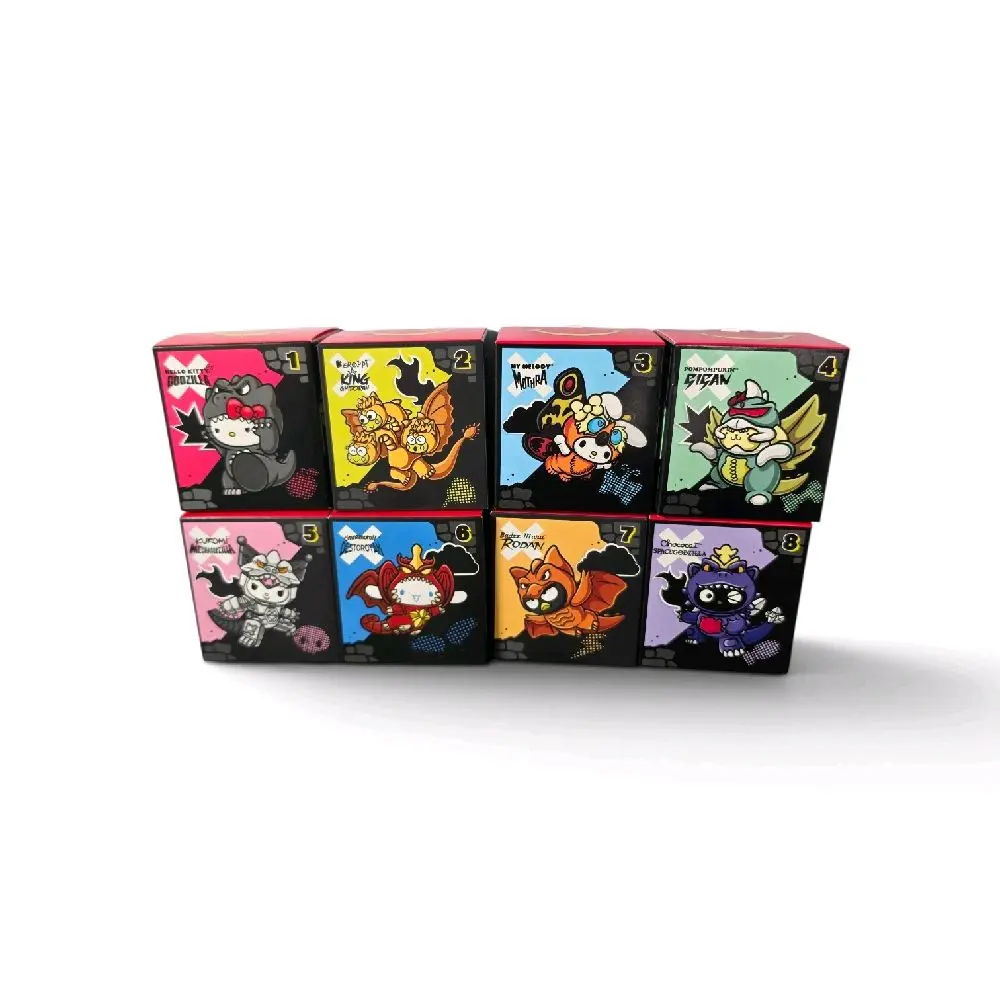 2026 McDonald’s Hello Kitty Godzilla Happy Meal Figure Set of 8 NEW Sealed