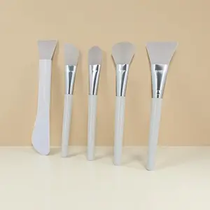 5 Pcs Silicone Mask Applicators Soft Flexible for Clay & Aloe Vera Gel Easy Application No Mess Essential Skincare Tool