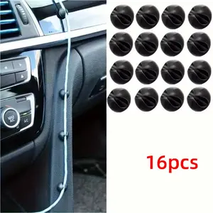 16-Pack Car Dashboard Wire Organizer Clips, Plastic Cable Manager for Headphones and Charging Cables, Universal Car Interior Decoration