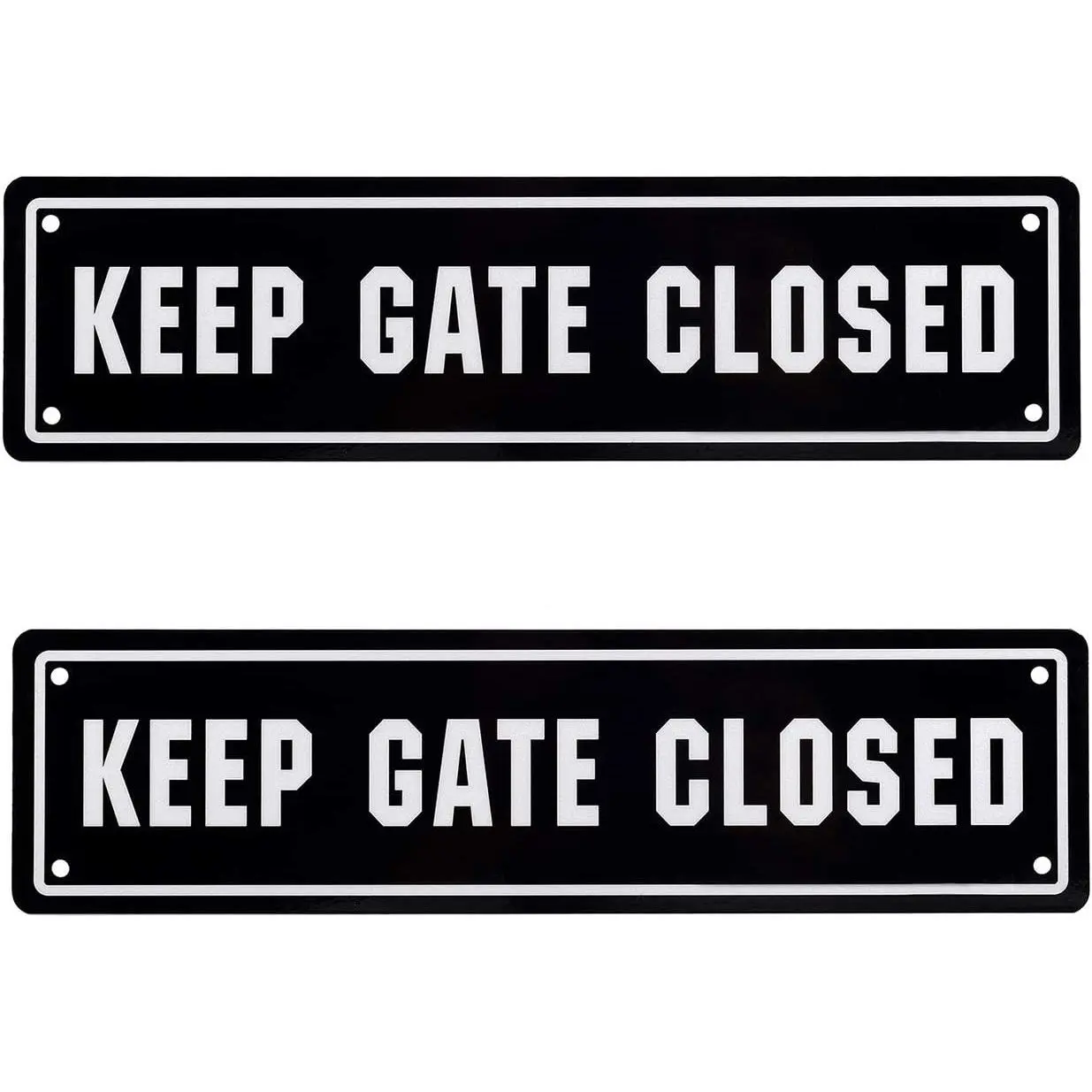 1 PCS Keep Gate Closed Sign, Aluminum, 11.8" x 3.1"