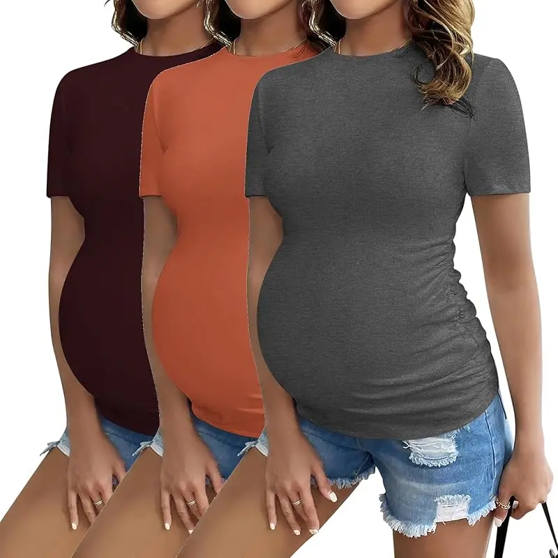 3pcs Burgundy Red / Caramel / Dark Grey