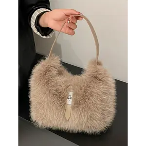 Retro-style minimalist and fashionable shoulder bag,  exquisite clasp design, gentle  versatile,  unique design available  multiple colors, suitable for daily commutes, shopping, dates, afternoon tea, etc. Handbag Shoulder Bag