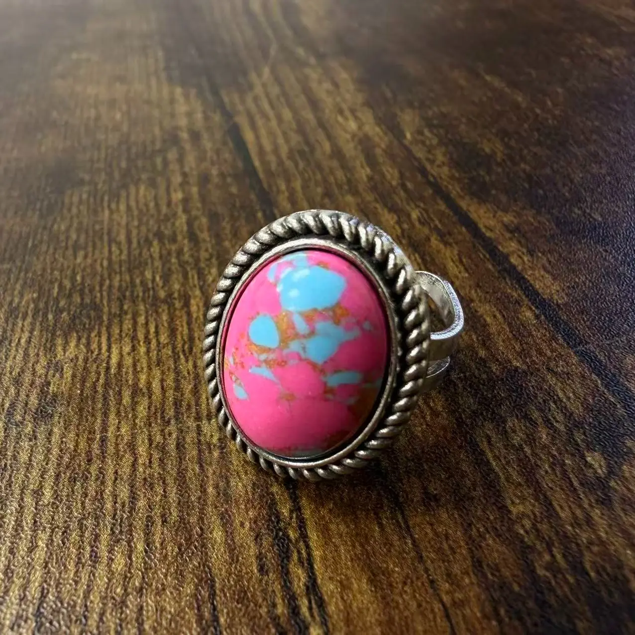 Pink Western Statement Ring