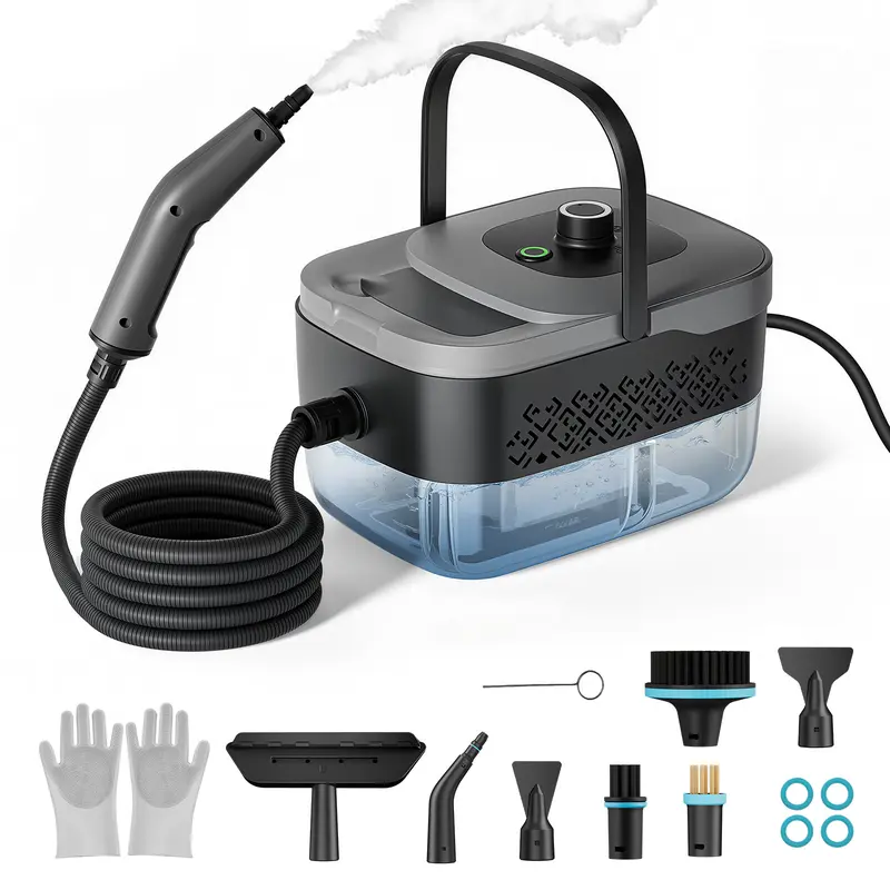 【Stock Up】2026 New G1 Steam Cleaner, 1800W Power, 15s Fast Heat-Up, 54oz Water Tank, 11.5ft Reach, with Scrapers and Nylon Brushes for Multi-Surface Deep Cleaning in Kitchens, Bathrooms & More