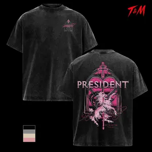 Vintage President Band Gothic Graphic Shirt | Washed Oversized T-Shirt | Rock Music Hoodie Option | Retro Band Graphic Tee | Casual Fabric Fit Top | Men & Women Music Lover Clothing