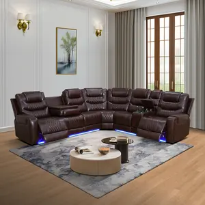 Deep Red Breathable Leather 3-Piece Reclining Sofa, Modern Living Room Couch Set with Adjustable Recline, Comfortable and Durable Home Furniture