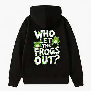 Who Let The Frogs Out Hoodie Men Women Kids Green Frog Lover T-Shirt, Premium 100% Cotton Comfort