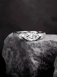 1 PC Charm Cubic Zirconia Solitaire Engagement Ring For Women For Valentine's Day Gift Wedding Anniversary Party Jewelry