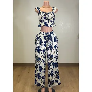 WAIMEA WHITE/BLUE KNIT SET