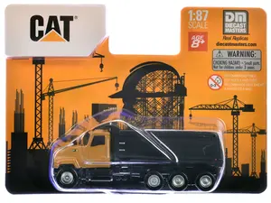 CAT Caterpillar CT681 Dump Truck Yellow 1/87 (HO) Scale Diecast Model by Diecast Masters