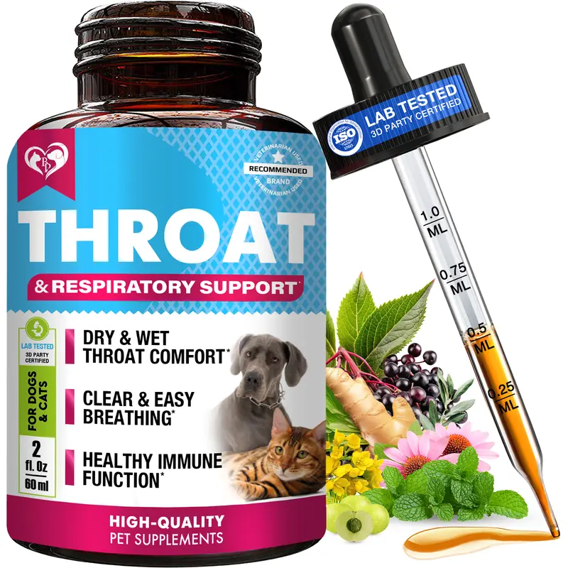 Beloved Pets Natural Kennel Cough Nutritional Supplement for Dogs - Carry-Ready 5.5", Easy Admin, Immune Booster, Natural Ingredients, Honey + Licorice Root Extract + Marshmallow Root Extract, 118ml, All Dog Sizes Support