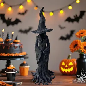 Cracker Barrel  Statue  Figurine - Dark Fantasy Gothic  Decor Collectible for Halloween Holiday Party Supplies & Spooky Seasonal Display