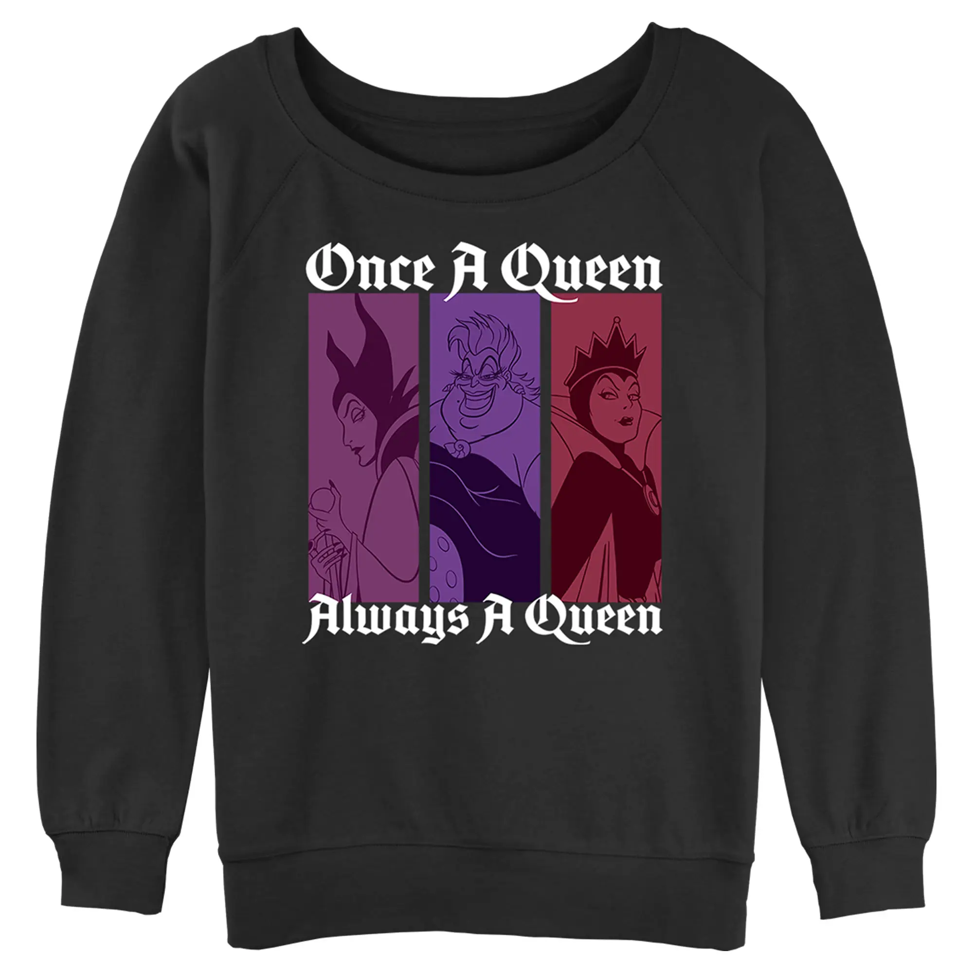 Juniors Womens Disney Once a Queen Always a Queen Sweatshirt
