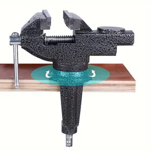 360-Degree Rotating Bench Vise - Multi-Purpose Heavy Duty Clamp, Industrial-Grade Carpenter Workbench Vise - Universal Fixed Grip Clamp for Home and Workshop Use - Woodworking, Metalworking, DIY Projects - Carpenters, Mechanics, Workshop Professional