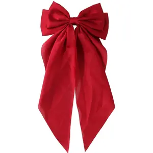 Women's Elegant Bow Decor Hair Clips, 4pcs Fashionable Hair Accessories for Women & Girls, Casual Versatile Hair Accessories for Daily Wear random color