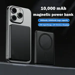 Portable Charger, Magnetic Power Bank, Small Wireless PowerBank, Battery Pack10000mAh Fast Charging,  for iPhone12-17,Samsung,Andriod Folding Chargeable