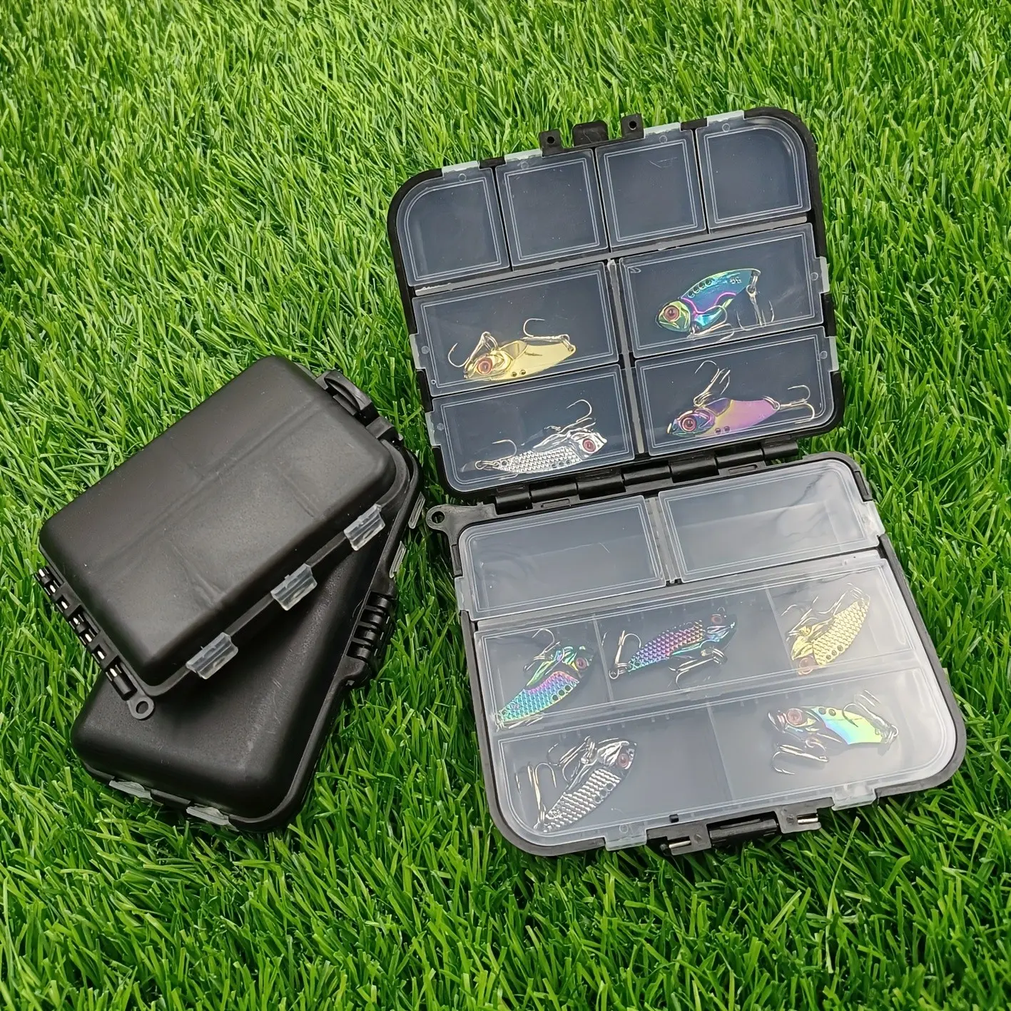 Mini Fishing Lure Storage Box, Portable PP Plastic Container with Compartments, Ideal for Boats, Kayaks, and Fishing Gear, Fishing Boxes, Fishing Accessories