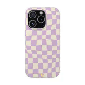 Retro Checkerboard iPhone Case- Purple, Trendy iPhone Case, Cute Gifts for Her