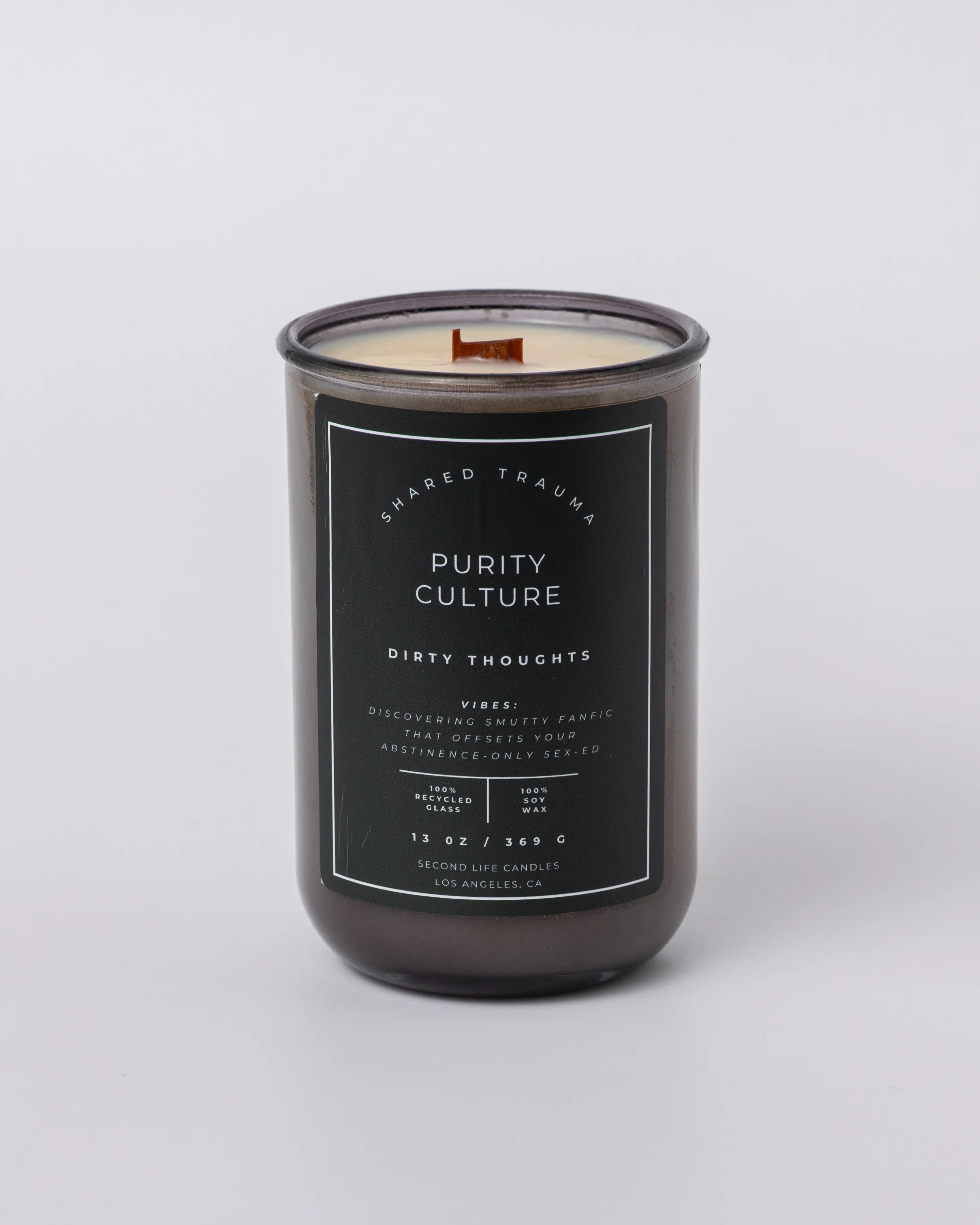 Purity Culture Candle -  "Shared Trauma" 13 oz. Luxury Wood Wick, 100% Soy