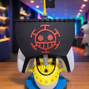 Porla Tang Fan Made Controller Holder Law's Ship Desk Decoration with Unique Trafalgar D Water Law Symbol
