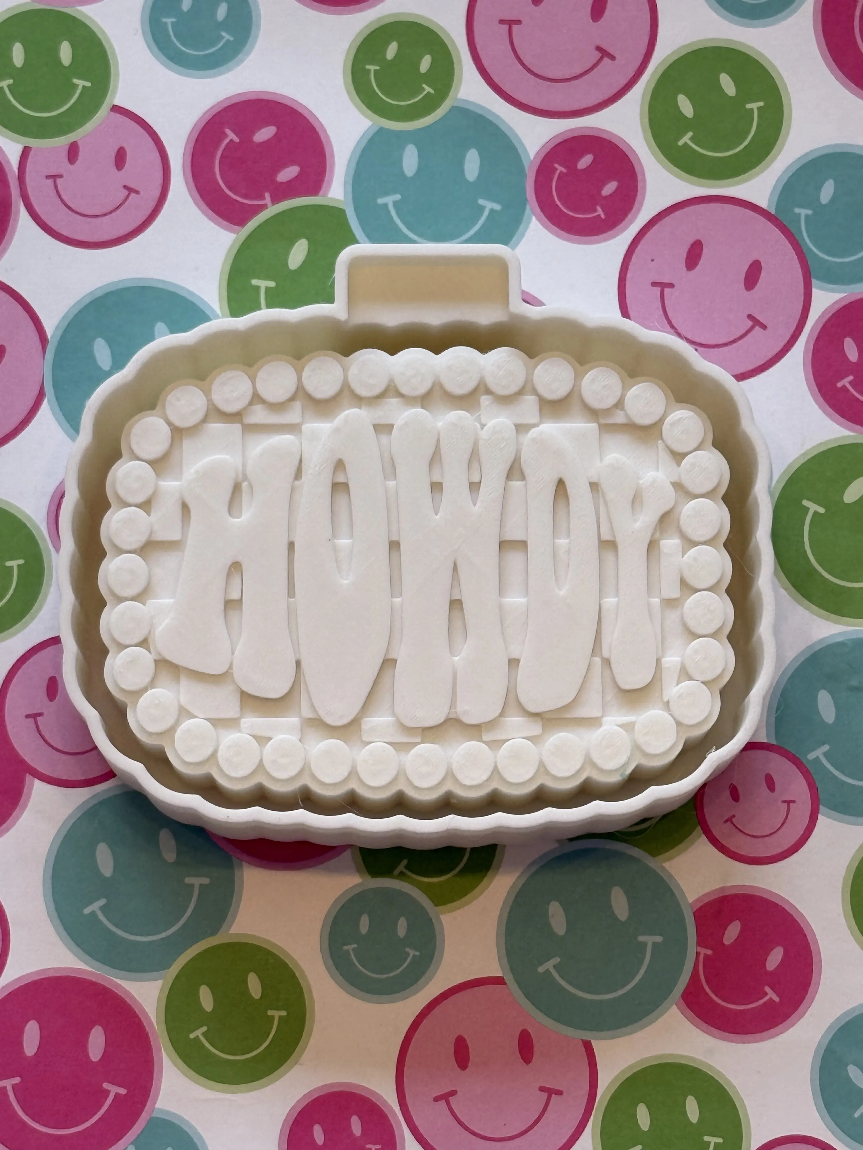 Howdy Checkered Freshie Mold & 3D Printed Mold Housing Option