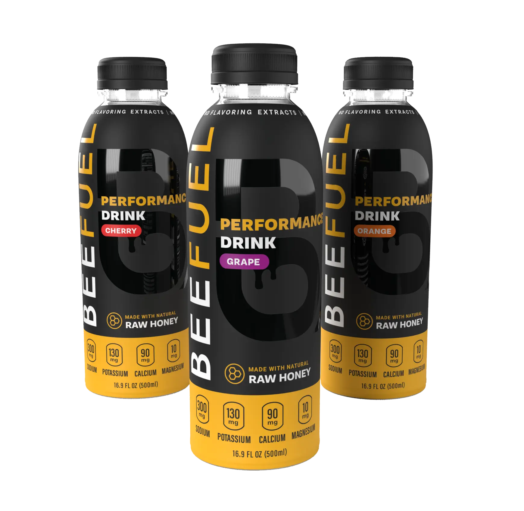 BEEFUEL Raw Honey + Electrolytes Performance Drink 12 Pack Variety Natural Sport Beverage