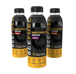 BEEFUEL Raw Honey + Electrolytes Performance Drink 12 Pack Variety Natural Sport Beverage