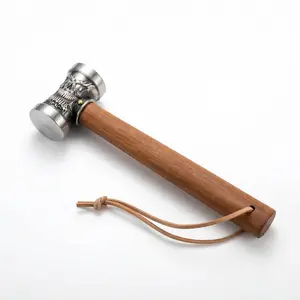 Hammer Skull Design Rust-Proof Stainless Head Natural Wood Grip Valentine's Day Gift for DIY Enthusiasts