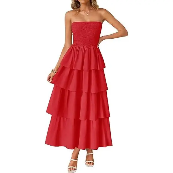 ZESICA Women's Summer Boho Strapless Maxi Dress 2025 Casual Sleeveless Off Shoulder Smocked Tiered Beach Long Sundress - TikTok Shop ZESICA Women's Summer Boho Strapless Maxi Dress 2025 Casual Sleeveless Off Shoulder Smocked Tiered Beach Long Sundress - TikTok Shop