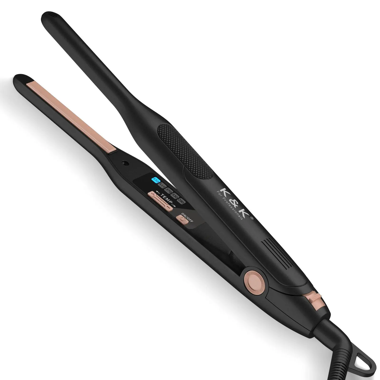 K&K Mini Flat Iron for Short Hair 3/10 inch Small Hair Straightener for Pixie & Beard creamic Flat Iron for Women Dual Voltage, Auto Shut Off Small flat iron, Hairline Edges Styling, Instant Hair Styling Curlers & Straighteners, Flawless