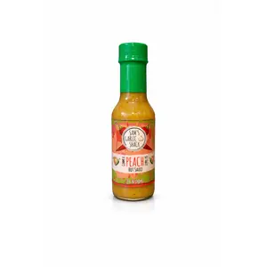 Sam's Garlic Shack Gimme a PEACH of That Hot Sauce 5 oz. Glass Bottle - Sweet Zingy Party in Every Bit