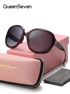 1 Pair Queenseven Unisex Cat Eye Full Frame Sunglasses, Soft Beauty UV400