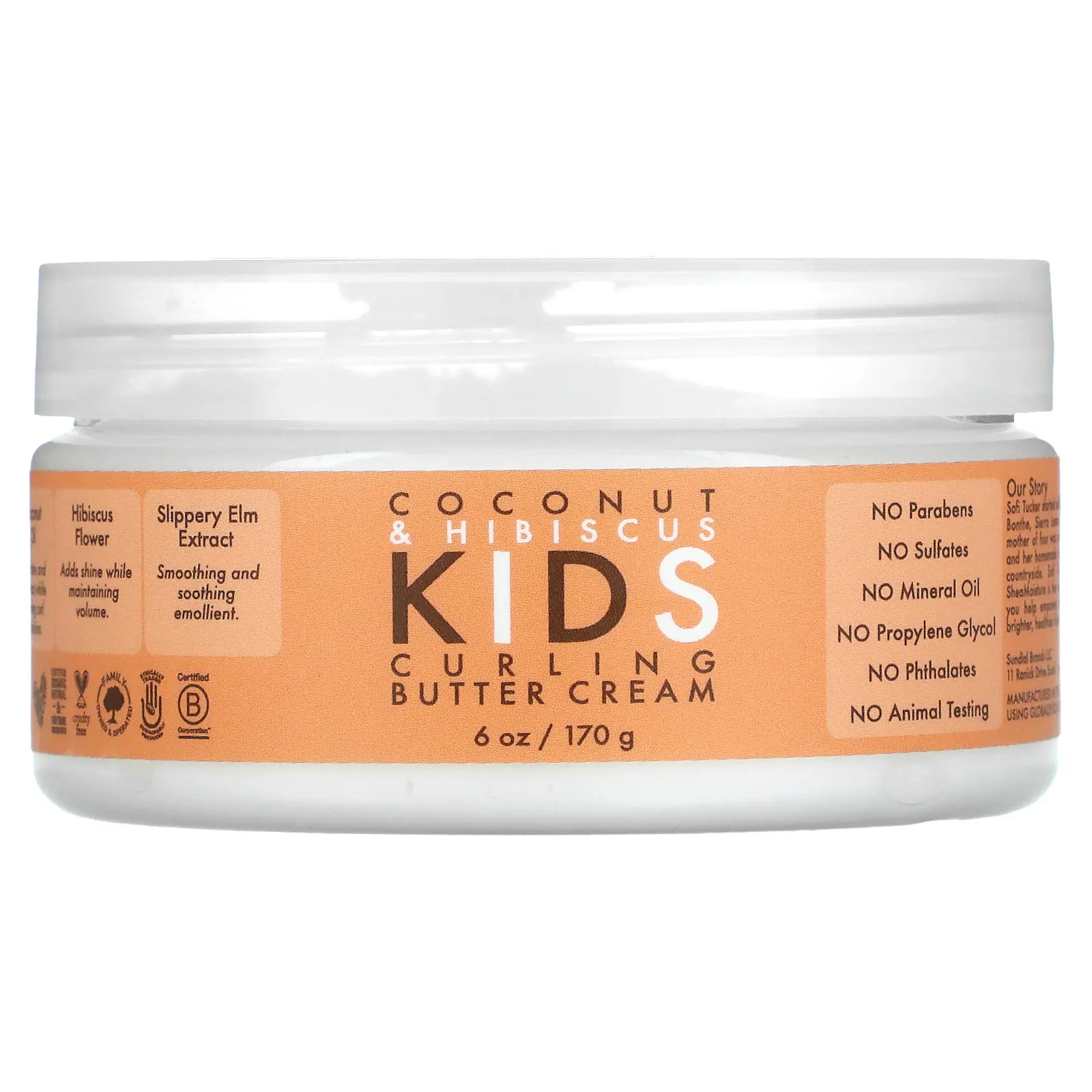 SheaMoisture Kids Curling Butter Cream, Coconut & Hibiscus, 6 oz (170 g)