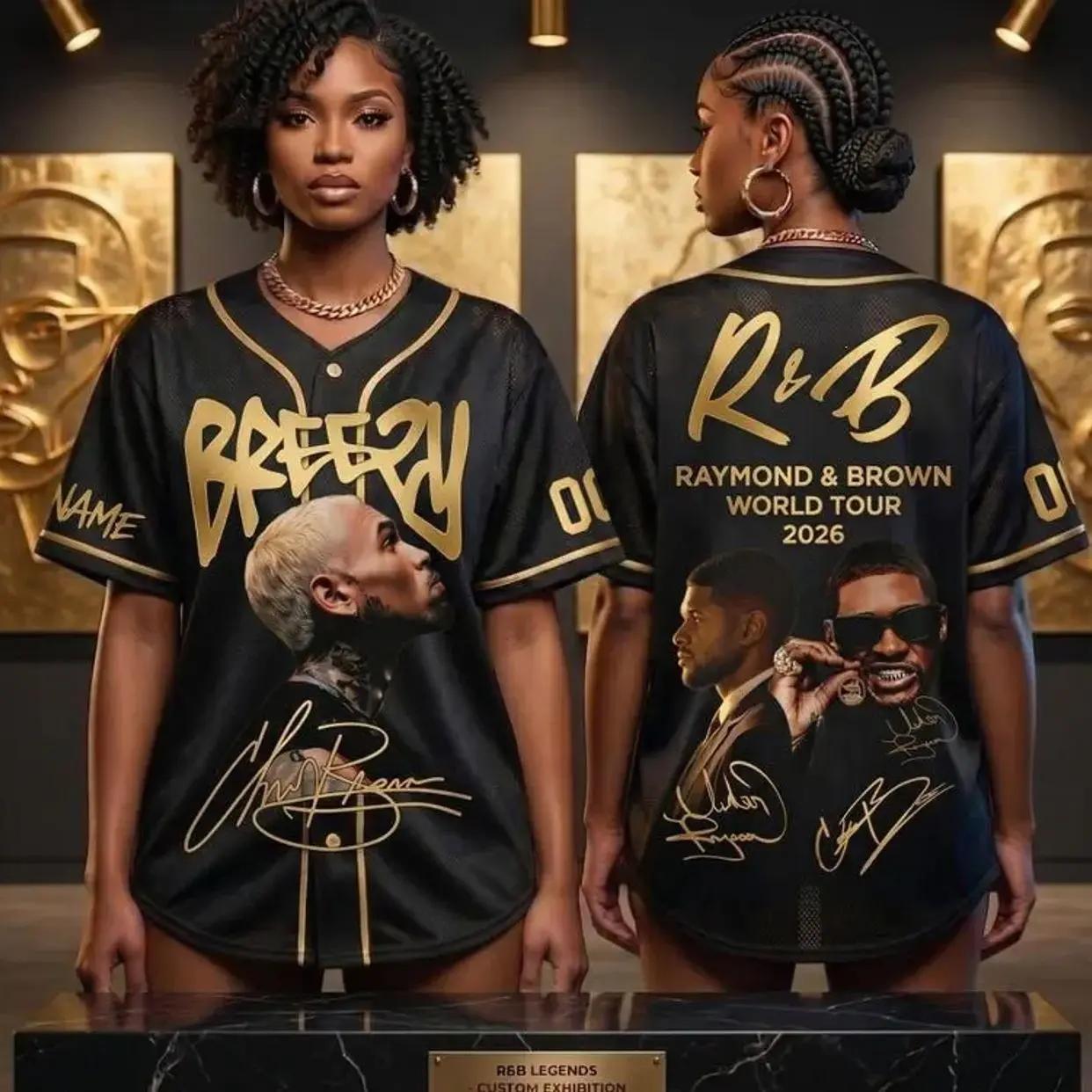 Custom C.B 2026 Baseball Jersey, Personalized Concert Tour Shirt, Hip Hop R&B Fan Outfit, Music Merch Gift