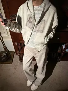 Passport Jacket - Stylish Hooded Zip-Up with Unique Passport Print for Trendy Outfits