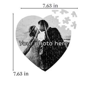 Custom Heart Puzzle - Personalized Heart Shape Puzzle for Unique Gifts and Decorations - Easy to Assemble and Customizable - Perfect for Puzzle Enthusiasts - 7.63 in x 7.63 in