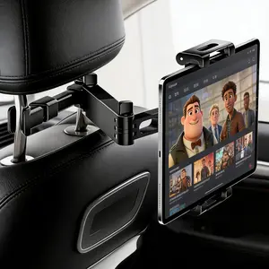 Car Headrest Tablet Holder, Back Seat Tablet Mount for Kids, 360° Rotating Car Tablet & Phone Holder for Road Trips