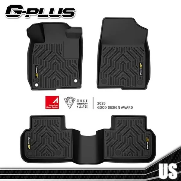MOTOR GPLUS G-PLUS Automotive Floor Mats, TPE All-Weather Protection Liners, Compatible with Honda Civic 2022-2025 (Automatic Only, Not for Manual), Acura Integra 2023-2025, Rear Seats Without USB Ports, Mat Floor Mats
