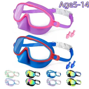 Kids Swim Goggles with Nose Cover, 2-Pack Wide View Diving Masks, Swim Goggles Set, Anti-Fog UV Protection, No-Leak Design for Toddlers & Children Ages 5-14 #GLOBAL PICKS