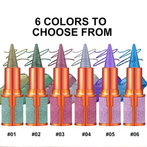 STARRY SPARKLING EYESHADOW 6pc - Colorful Makeup Pen For Mesmerizing Eyes - Longwear, Waterproof, Swivel Eyeliner - Matte Finish Eye Shadow Palette In A Convenient Stick Format Trendy Colors, Professional Cosmetics, Women's Gifts