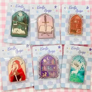 (6 Options) Fantasy Bookish Phone Grip Collection, Magical Library & Fairy Tale Designs, Magnetic Kindle & Phone Holder, Gift for Readers, Gifts For Girls Boys