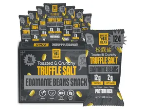 Where You Bean Edamame Beans Snack (Truffle Salt) - Crunchy and Dry Roasted Edamame Beans - High Protein Snacks, Keto and Vegan Healthy Snacks for Adults & Low Carb Asian Snack 0.9 oz (Pack of 8)