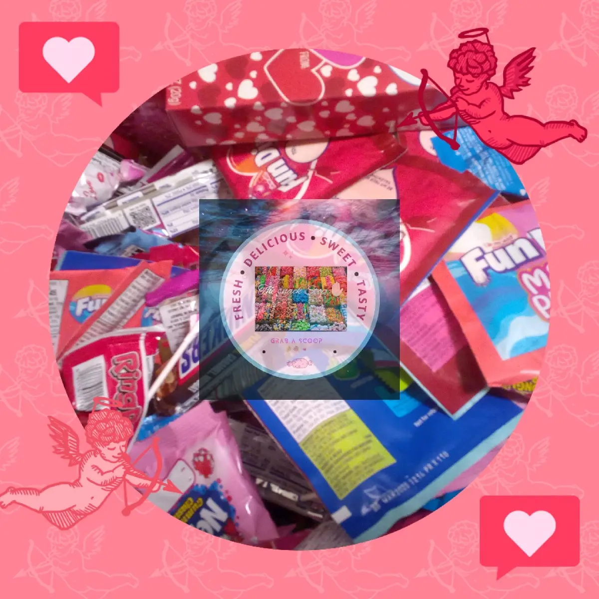 VALENTINES Candy Scoop Sweet Snack Candies Chocolate
