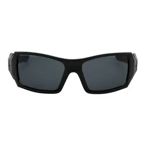 FUEL - Modern Sports Wraparound Single Lens Sunglasses Matte Black Smoke Tint