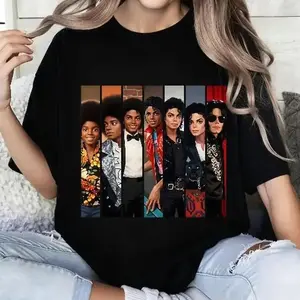 100 Percent Cotton Fashion Statement T-Shirt Michael Jackson Evolution Design Summer Wear Gift For Music Lovers # Michael Jackson # Jaafar Jackson # biopic # music legend CKS