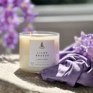 Natural Soy Wax Lilac Breeze Soy Candle for Aromatherapy and Home Decor