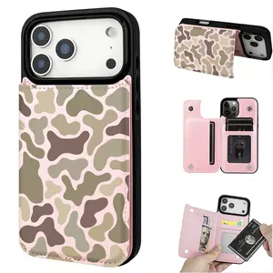 Phone Case: Camouflage/Wallet Card Holder, Credit Card Slots Phone Case for Iphone17/17air 16/15Pro 14/13pro12 11 ProMax Xs 16Plus Case, Cute Phone Case Samsung Galaxy S22/s23+S24 Plus/S25Ultra/ Cover for Women Girls Stylish Fashionable Coin Pocket