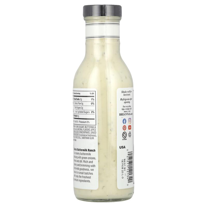 Briannas Home Style, Classic Buttermilk Ranch Dressing, 12 fl oz (355 ml)